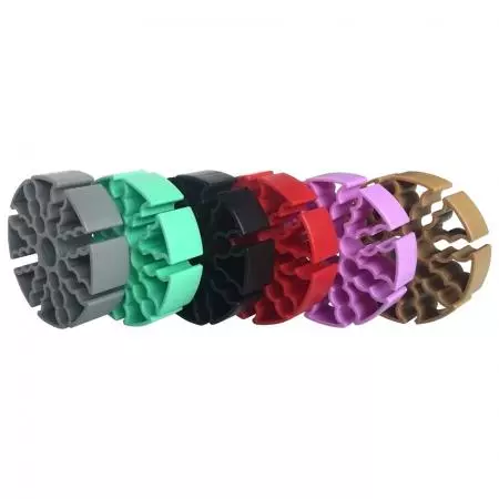 Peine de cable de red colorido - Organizador de cables colorido